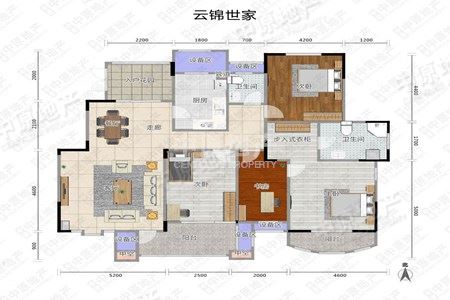 云锦世家澜锦园电梯洋房三室两厅两卫中间层豪华装修