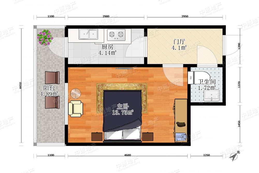 沙市道【沙市道 1室1厅1卫 大通台 带飘窗昆明
