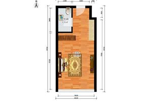 城市之光公寓别馆1室1厅1卫婚房适宜带飘窗48平方公寓设计图图片